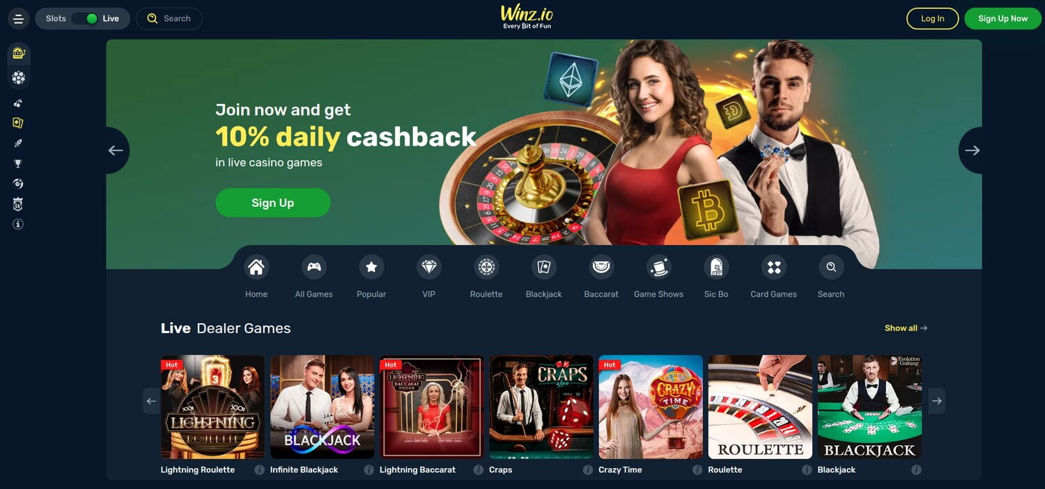 Winz Live Dealer Games